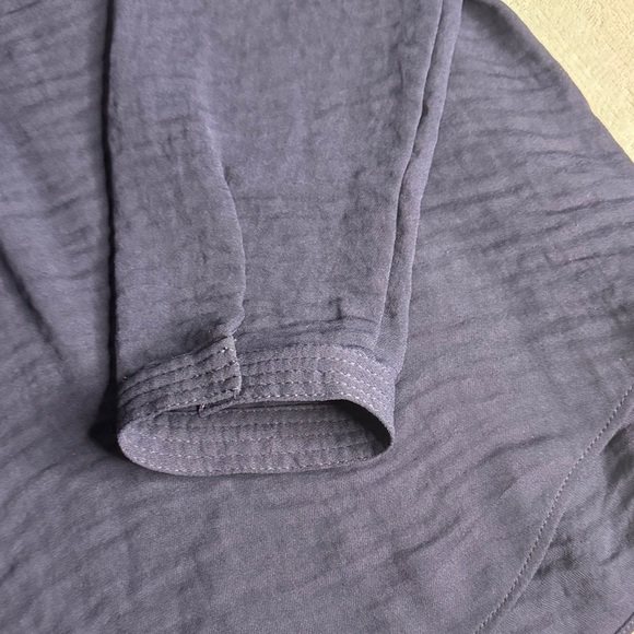 Rebecca Taylor Navy Blouse with Neck Tie - Picture 4 of 6